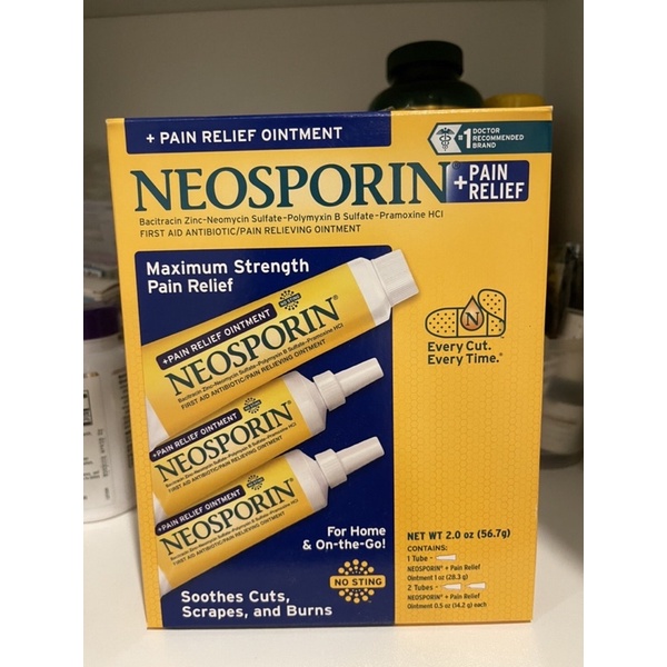 Neosporin Pain Relief Dual Action Ointment ยาทาแผลสด ฆ่าเชื้อ ลดการเกิดแผลเป็น