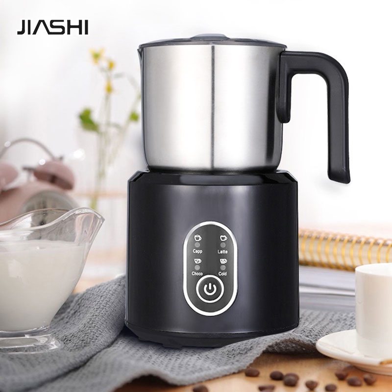 JIASHI ครื่องตีนมกาแฟอัตโนมัติ,เครื่องตีฟองนมไฟฟ้าทำจากสเตนเลสสตีล