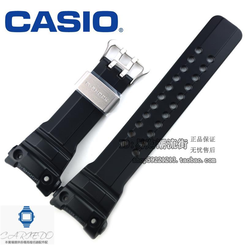 Casio CASIOGWN-1000B/GWN-1000 สายนาฬิกาข้อมือเรซิ่น สีดํา
