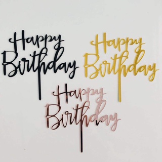 ตัวอักษรภาษาอังกฤษ Happy birthday สําหรับตกแต่งเค้กวันเกิด