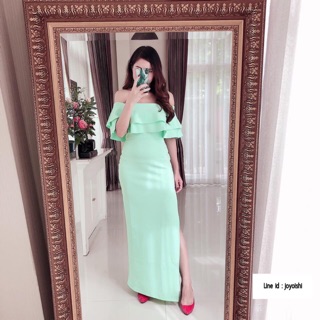 👗Brabara Maxi Dress  ✅สีเขียวมิ้น