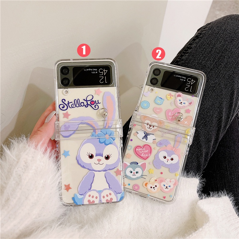 Samsung Galaxy Z Flip6 5 4 3 5G PC Transparent CaseStell LouAnime Theme Clear Hard Casing Pendant All-Included Protection กันกระแทก Creative Full Cover