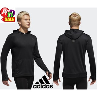 Adidas - ใหม่ เสื้อฮู้ดใส่วิ่งออกกำลังกายทรงเรกูลาร์กึ่งรัดรูป ADIDAS OWN THE RUN HOODIE DQ2552