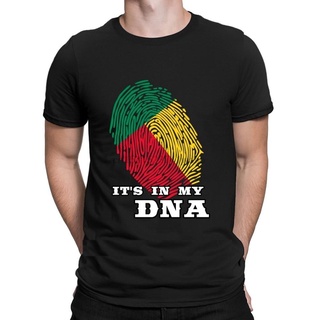 เสื้อยืดผ้าฝ้ายพิมพ์ลายคลาสสิก เสื้อยืดคอกลม ผ้าฝ้าย พิมพ์ลาย Benin Its In My Dna แฟชั่นฤดูร้อน สําหรับผู้ชาย