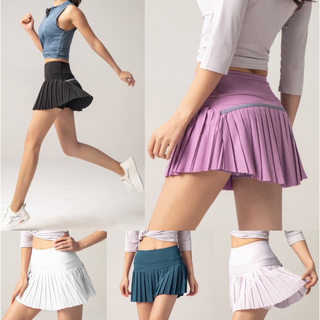 ✨Sport skirt กางเกงกระโปรงออกกำลังกาย รุ่น YOGA-025 (DK09) กระโปรงเทนนิส มีซับกางเกง เนื้อผ้าระบายอากาศได้ดี สวมใส่สบาย✨