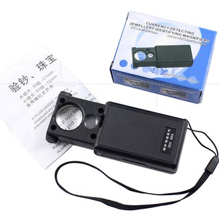 🔎แว่นขยายขนาดเล็กแบบพับได้ง่าย แว่นขยายกล้องจุลทรรศน์ มี 2 เ…