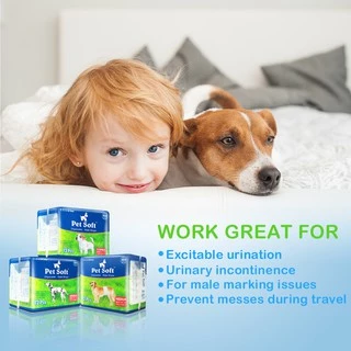 โอบิผ้าอ้อมสุนัข 3ลาย เพศผู้ Petsoft ซึมซับดีมากตลอดคืน ขอบยางนุ่ม เนื้อผ้านิ่มสบาย มี 3 ลายในห่อเดียว