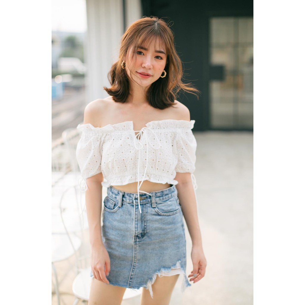 ﻿Gigi Eyelet Jane Soraya (White)