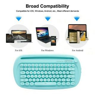 คีย์บอร์ดบลูทูธ Oker Multi-Device Keyboard รุ่น K510 สีฟ้า