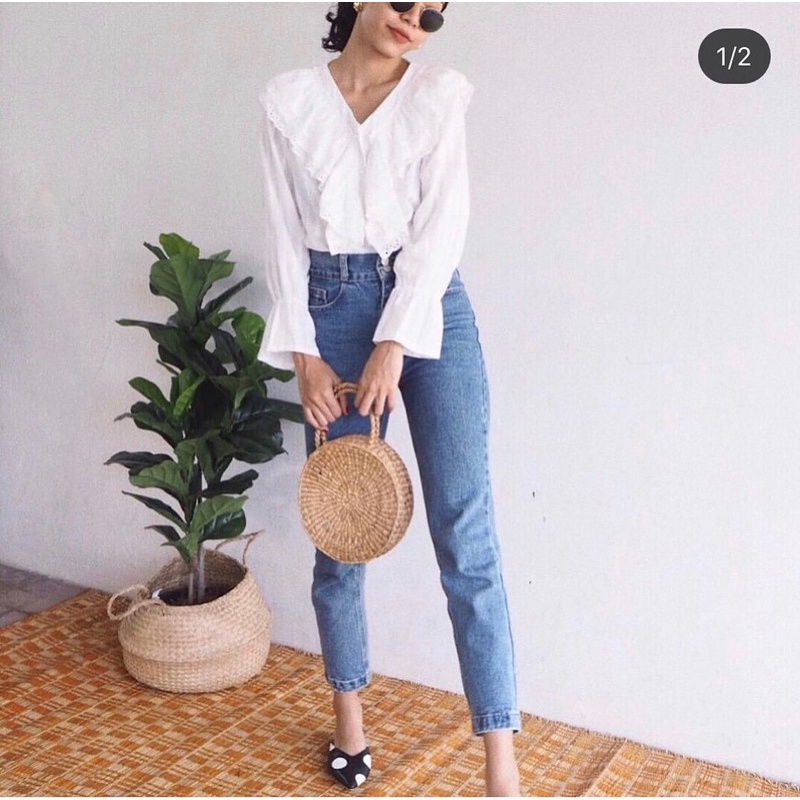 set เสื้อ+กางเกงยีนส์ จากร้าน pplain.pp