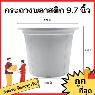 กระถางต้นไม้
 กระถาง
 กระถางพลาสติก
 9.7 นิ้ว 9 นิ้ว 10 นิ้ว สีขาว