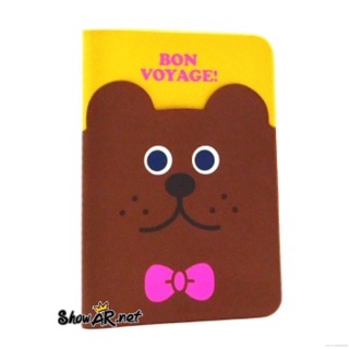 Bow Tie Bear Passport Case