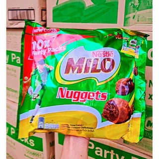 (ยกแพ็ค) Milo Nuggets ไมโลนักเก็ต  ไมโลเคลือบช็อคโกแลต แพ็ค10ซอง