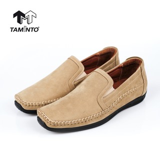 ส่งฟรี!! Taminto รองเท้าผู้ชาย หนังนูบัค รองเท้าหนังแท้ แบบสวม M1983 Mens Nubuck Loafers รองเท้าหนังนูบัค