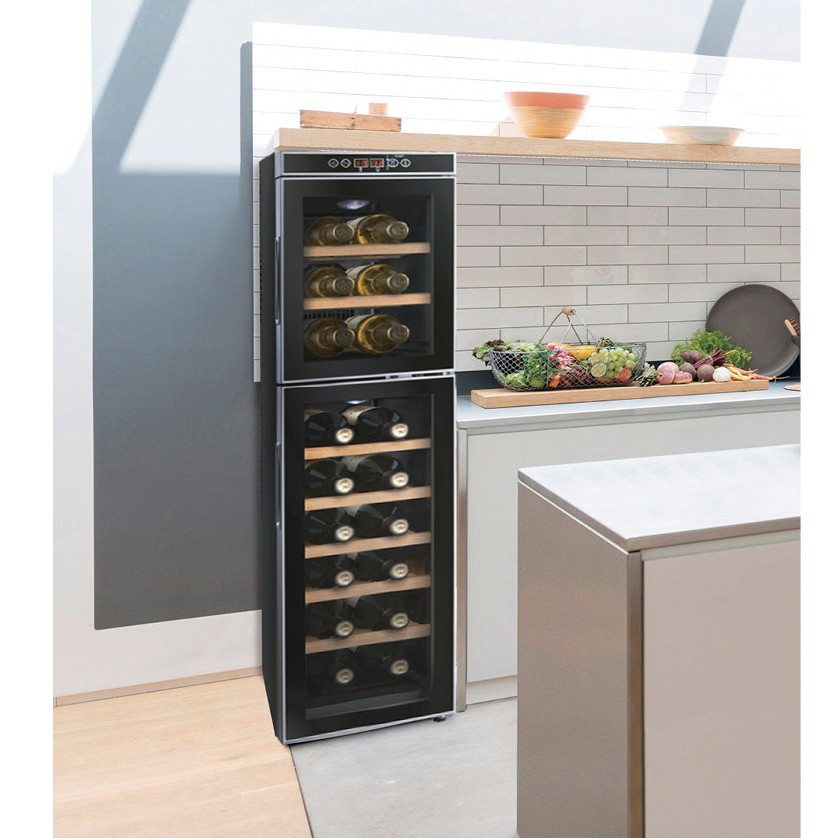 Wine Cooler ตู้แช่ไวน์ Wine Cellar Wine Cabinet IG-W55D-W for 18 bottles with Dual temperature
