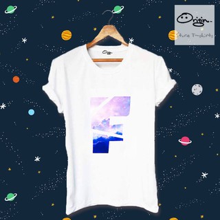 tshirtเสื้อยืดคอกลมฤดูร้อนเสื้อยืดตัวอักษรลายกาแลคซี สุดเก๋🚀 F-KSto4XL