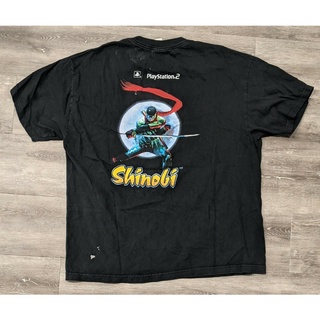 เสื้อยืดผ้าฝ้าย พิมพ์ลาย Shinobi Playstation 2 สีดํา สไตล์วินเทจ สําหรับ PS2 Ninja IGicdg42EMioif74