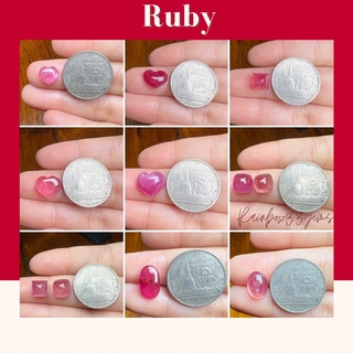 RBB021 Natural Ruby Africa พลอยทับทิมเผาใหม่ อาฟริกา พลอยแท้ พลอยแดง