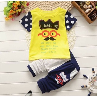 เสื้อยืด กางเกงขาสั้นเด็ก