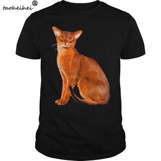 พร้อมส่ง เสื้อยืดแขนสั้น พิมพ์ลาย Abyssinian Ca หลากสี สําหรับผู้ชาย และผู้หญิงS-5XL