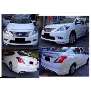 ชุดแต่งสเกิร์ตรอบคัน Nissan Almera VIP นิสสันอัลเมร่า 2012 2013 จากTp-Autopart