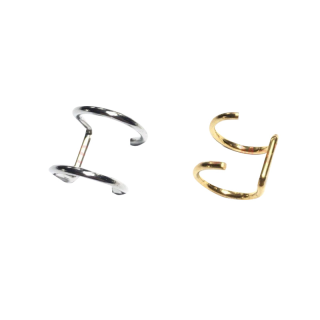 ต่างหูหนีบ หนีบก้านหู Ear Clip พร้อมส่ง! | CLP-2W | Ear Clip Cuff Wrap Earrings No piercing 2 Wire - 1 ข้าง