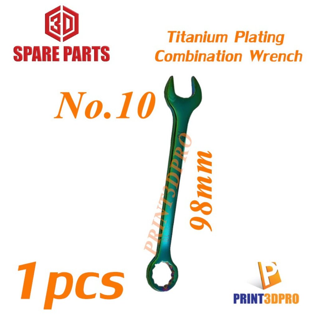 3D tool Spare Parts ประแจขนาดเล็ก 4,4.5,6,7,8,9,10 ชุบ Titanium Plating wrench 1=ชิ้น ราคา ถูกที่สุด ดีลบีเคเค แกลเลอรีภาพที่ 7