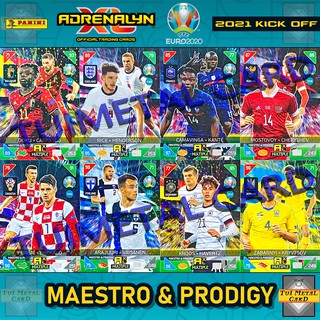 PANINI UEFA EURO 2020 ADRENALYN XL 2021 KICK OFF: MAESTRO &amp; PRODIGY การ์ดสะสมฟุตบอล Football Trading Card