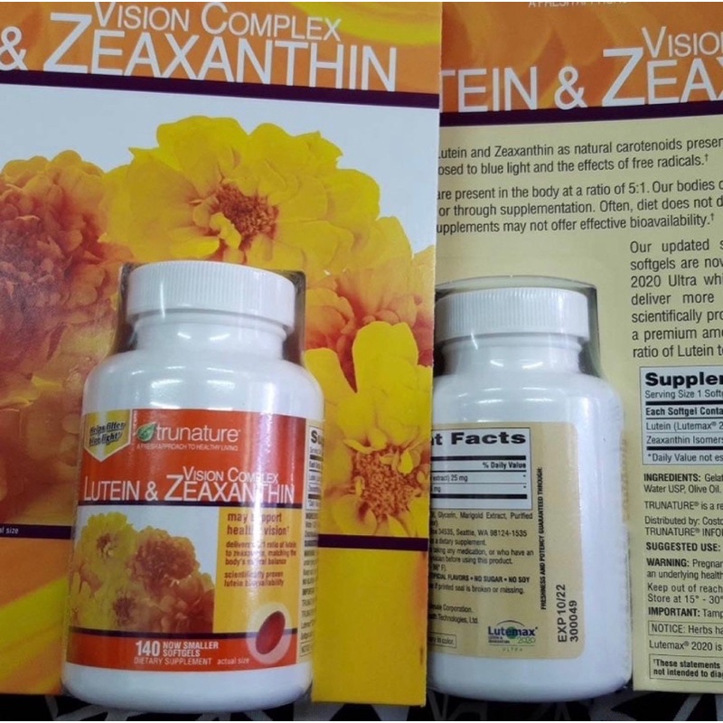Trunature Lutein & Zeaxanthin 140 Softgels