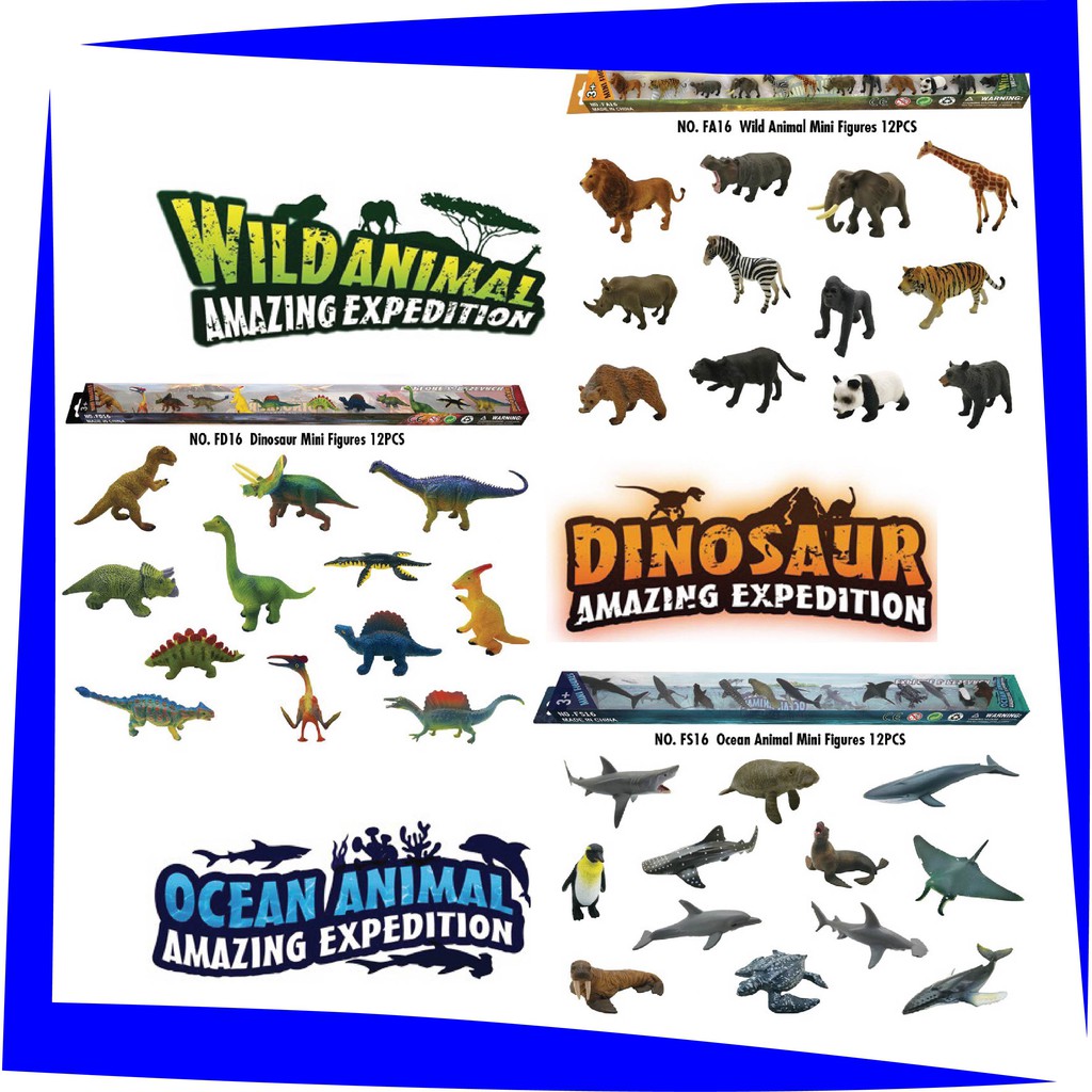 [HOT] SET OF 12 ANIMALS - FOREST ANIMALS - EAGLE - ไดโนเสาร์ใน PVC SAFE FOR KIDS