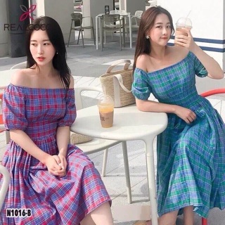 ชุดเดรสปาดไหล่สก็อต