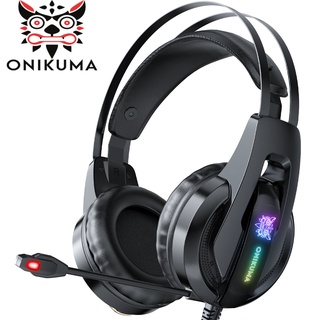 ONIKUMA K16 หูฟังเกมมิ่ง หูฟังคอม ชุดหูฟังสเตอริโอ แบบมีสาย พร้อมไมโครโฟน สําหรับเล่นเกม