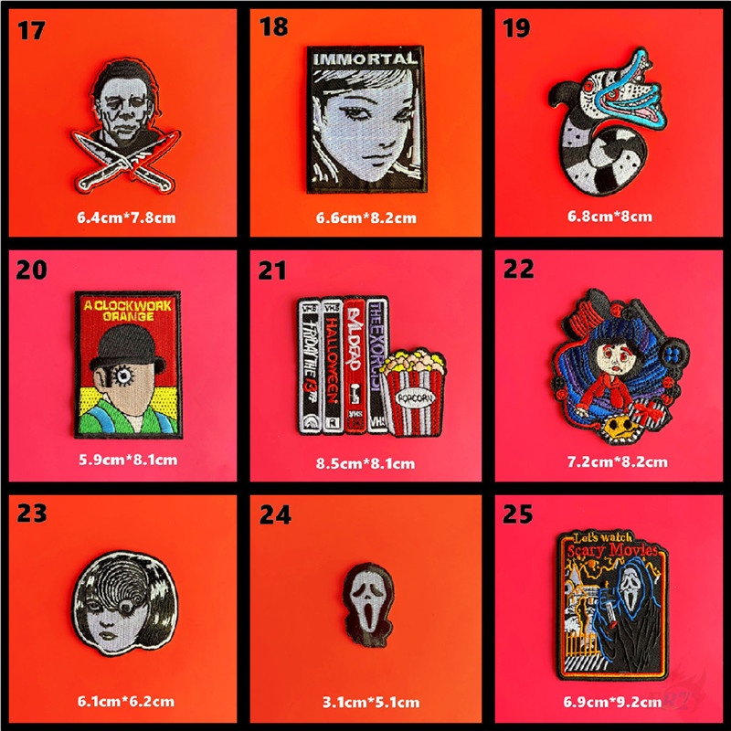 ☸ แผ่นแพทช์หนังสยองขวัญ Tomie Joker Scream Jack Skellington สไตล์คลาสสิก ☸ แผ่นแพทช์รีดร้อน ขนาดใหญ่ DIY สําหรับตกแต่งเสื้อผ้า 1 ชิ้น