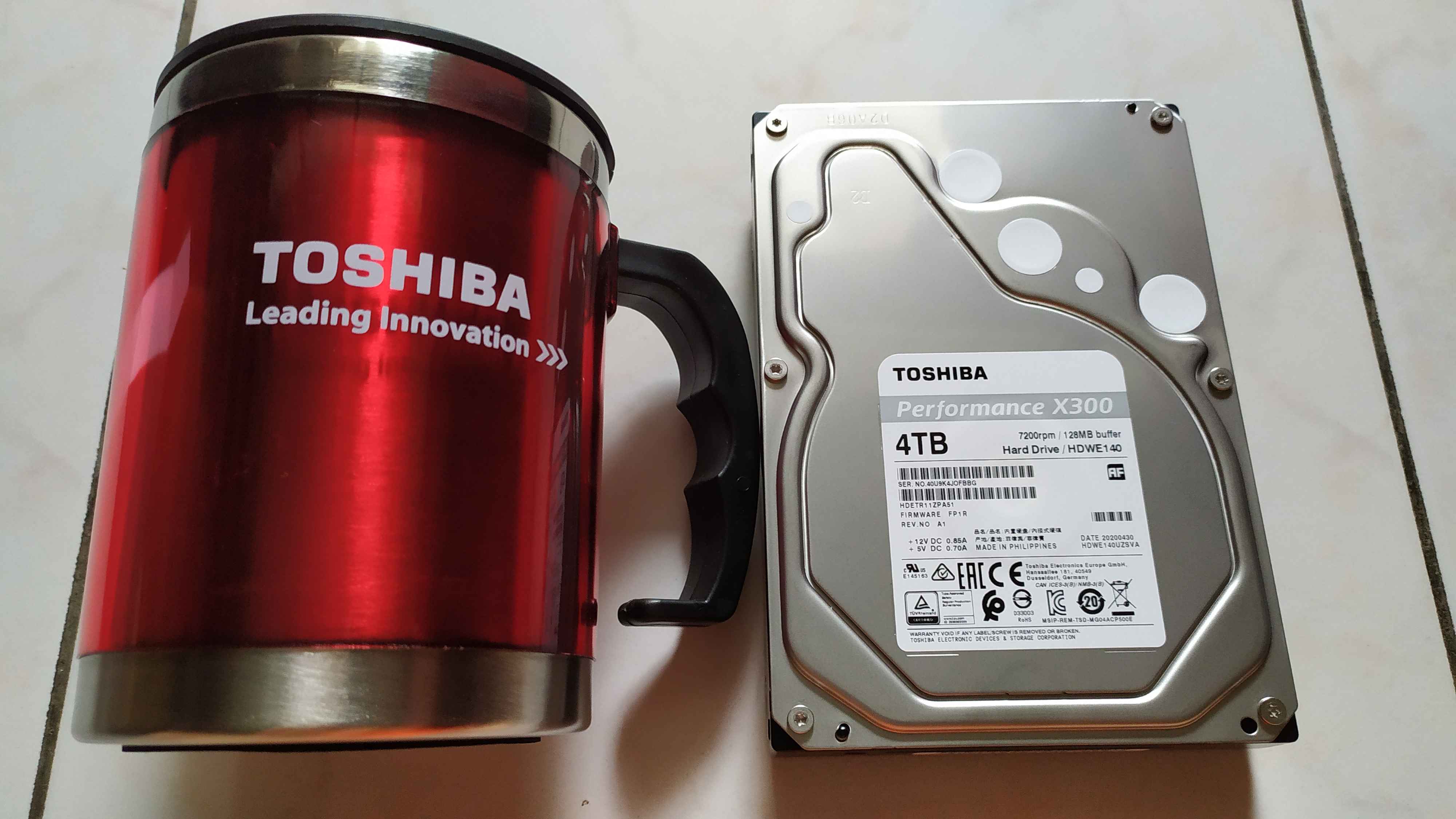 TOSHIBA HARDDISK (X300) HDWE140 4TB SATA 3.5 7200RPM C/B 128 MB ...