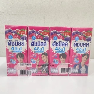 (แพ็ค 4) Dutch Mill 4in1 Micro-Active ดัชมิลล์ 4อิน1 ไมโครแอคทีฟ โยเกิร์ตพร้อมดื่มผสมน้ำผลไม้ 180 มล