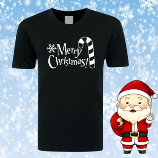 เสื้อยืดผ้าฝ้าย เสื้อยืดคริสต์มาส[CHRISTMAS NO.18 ] MERRY CHRISTMAS SHIRT/ CHRISTMAS T SHIRT / T-SHIRT / BAJU CHRISTMAS