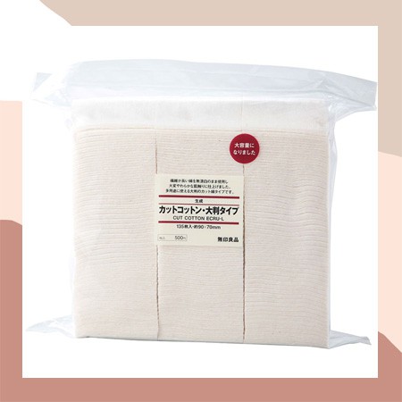 พร้อมส่ง สำลี Muji สำลีเช็ดหน้า สำลีแผ่นมูจิ สำลีไม่ฟอกสี ออร์แกนิครุ่น MUJI Cut Cotton Ecru