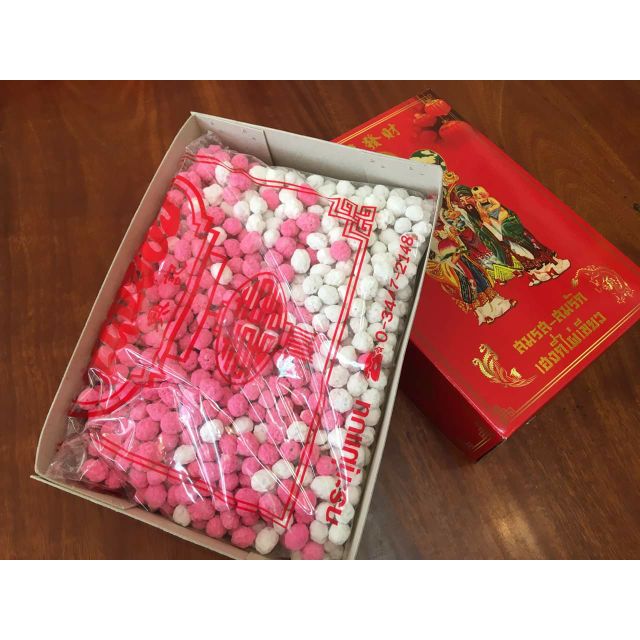 ลูกกวาด (ซกซา) ขนมขันหมากแต่งงาน 1.5 kg บรรจุกล่องขันหมาก