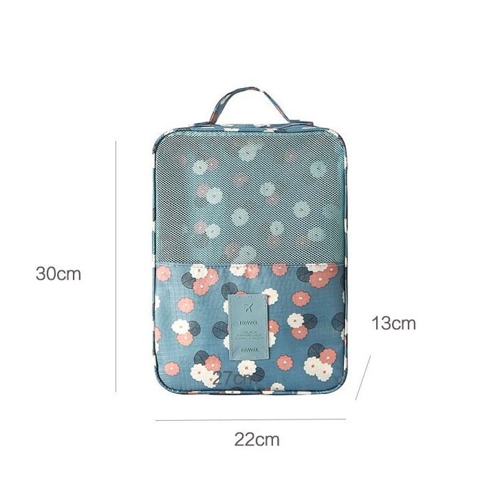 ShopAt.Two[BG6723] กระเป๋าเก็บรองเท้า ใส่รองเท้าได้ 2 ชั้น สำหรับเดินทางท่องเที่ยว แบบพกพา พร้อมส่ง