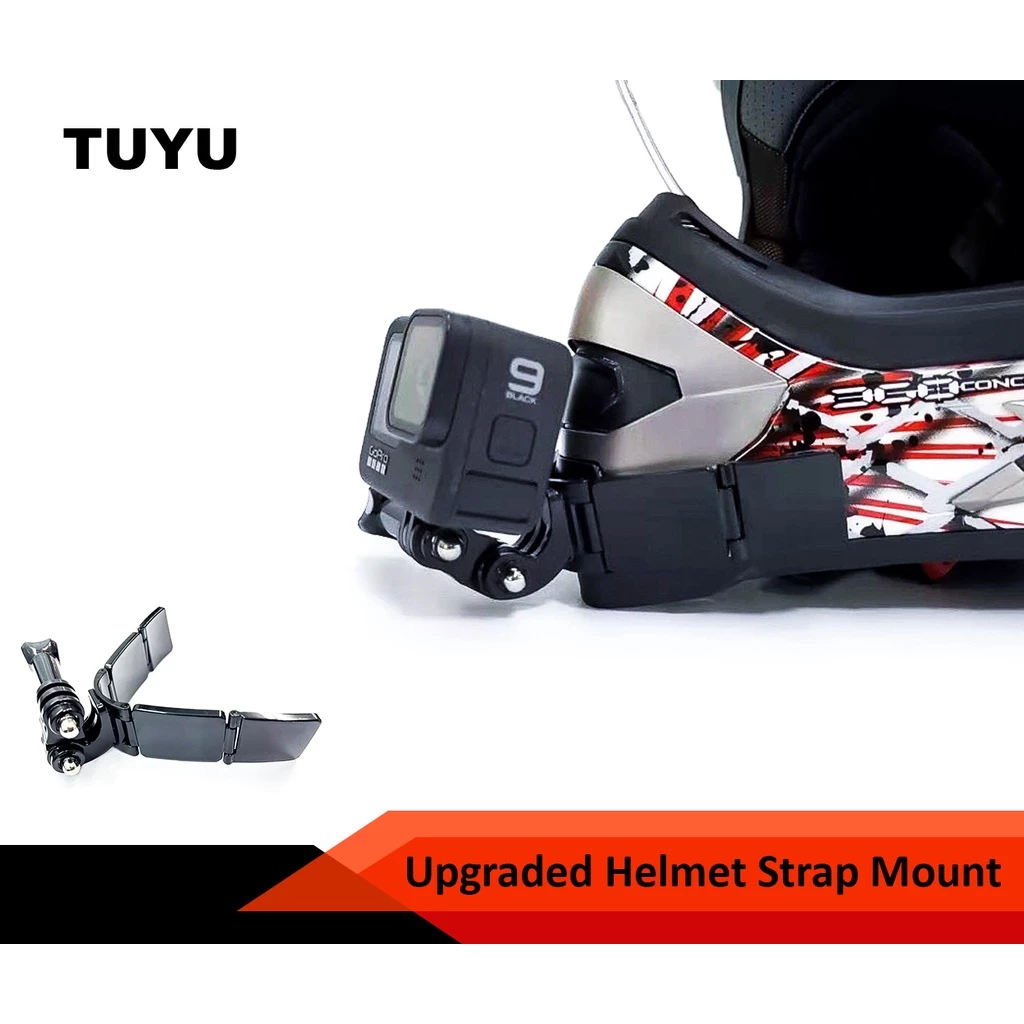 ที่ติดคางแบบ 3M ติดหมวกกันน็อค สำหรับติดกล้อง Action Camera ติดแน่นด้วยกาว 3M อย่างดี Helmet Chin Mount thumbnail 3