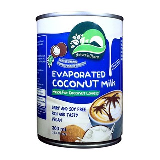 เนเจอร์ชาม นมข้นจืด 360 มิลลิลิตร - Plant Based Evaporated Coconut milk 360ml Natures Charm brand