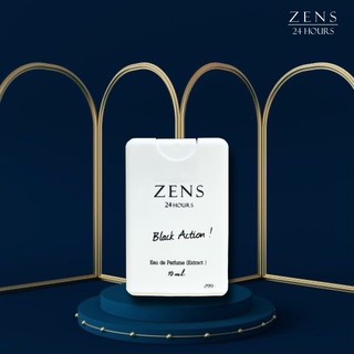 Zens 24Hours น้ำหอมผู้ชาย กลิ่นแบล็ค แอคชั่น ขนาดพกพา10มล.  (Eau De Parfum) ติดทนนานสูงสุด 24 ชั่วโมง