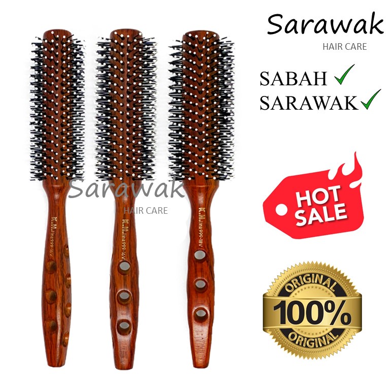 KH Lina Round Brush Comb 999-14V(40mm) / 16V(45mm) / 18V(48mm)
