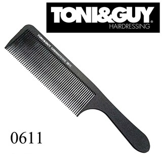 TONI&amp;GUY หวีผมซี่ถี่ยาวใหญ่ รุ่น 0611 กว้าง 4.5 ยาว 21.5 สูง 0.4 ซม. น้ำหนัก 14 กรัม ช่างตัดผมมืออาชีพ ซาลอน – สีดำ