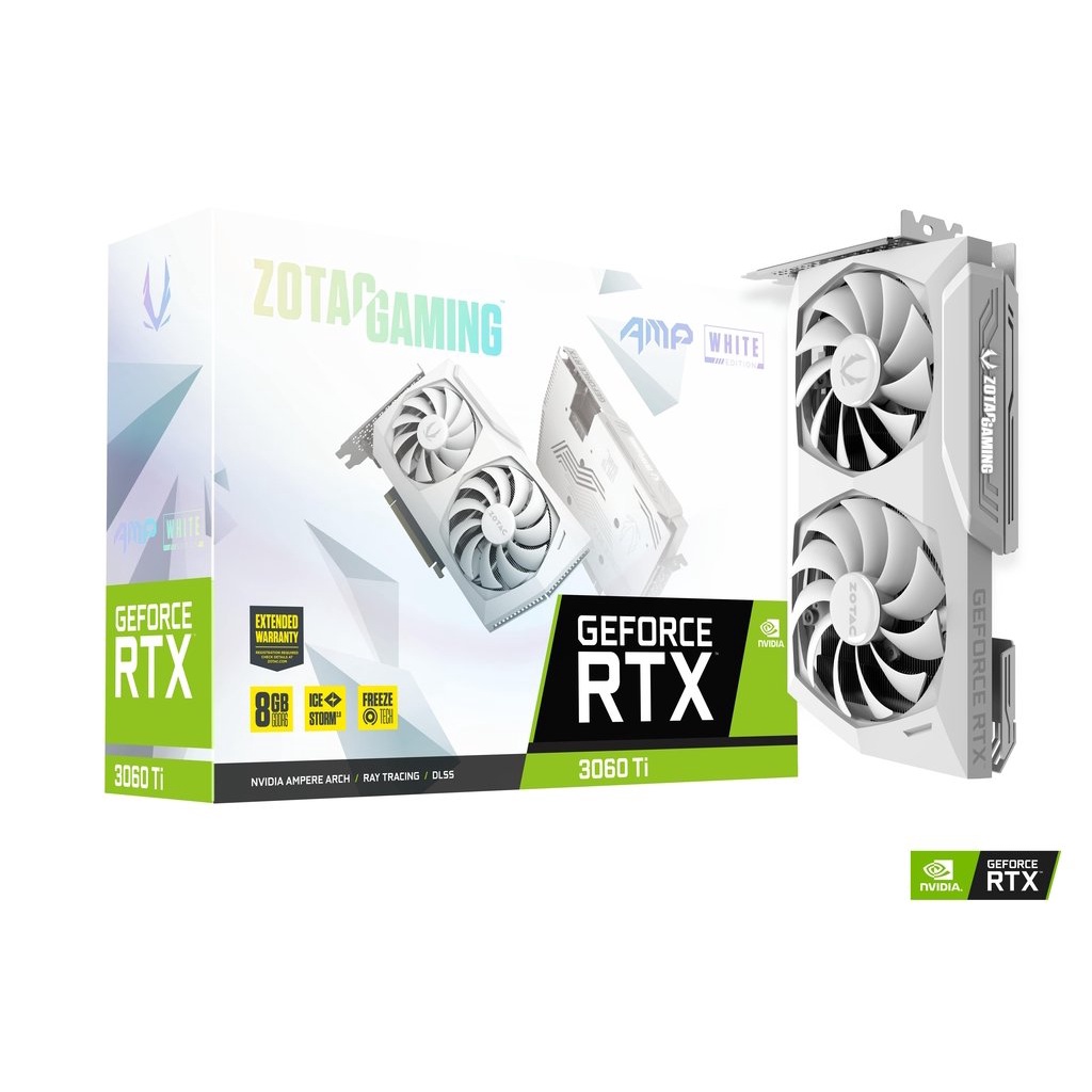 ZOTAC GAMING GeForce RTX 3060 Ti AMP White Edition LHR/////มือ1ประกันไทยเต็ม3ปี