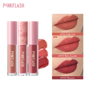 Pinkflash  ( P01 + P03 + P04 ) ลิปสติก เนื้อแมตต์ ให้ความชุ่มชื้น ติดทนนาน 3 ชิ้น