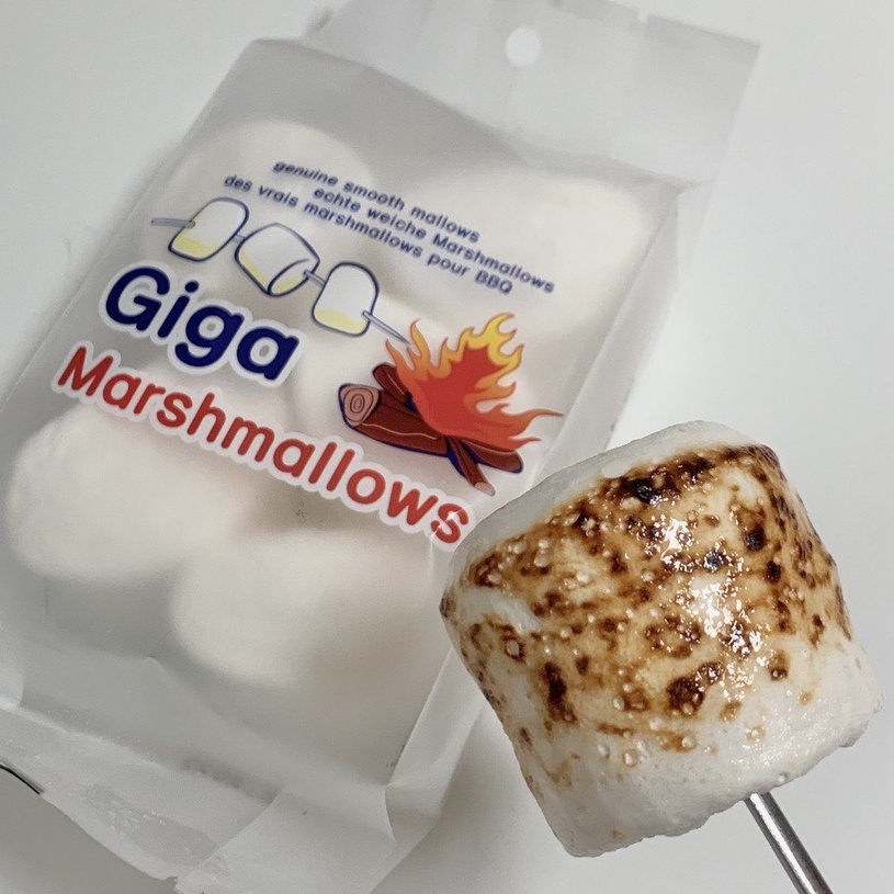 Giga Marshmallows 100g น้อนมาชเมลโล่ขาวอวบ ย่างไฟแล้วกรอบนอก นุ่มใน อร่อยฟินมากก