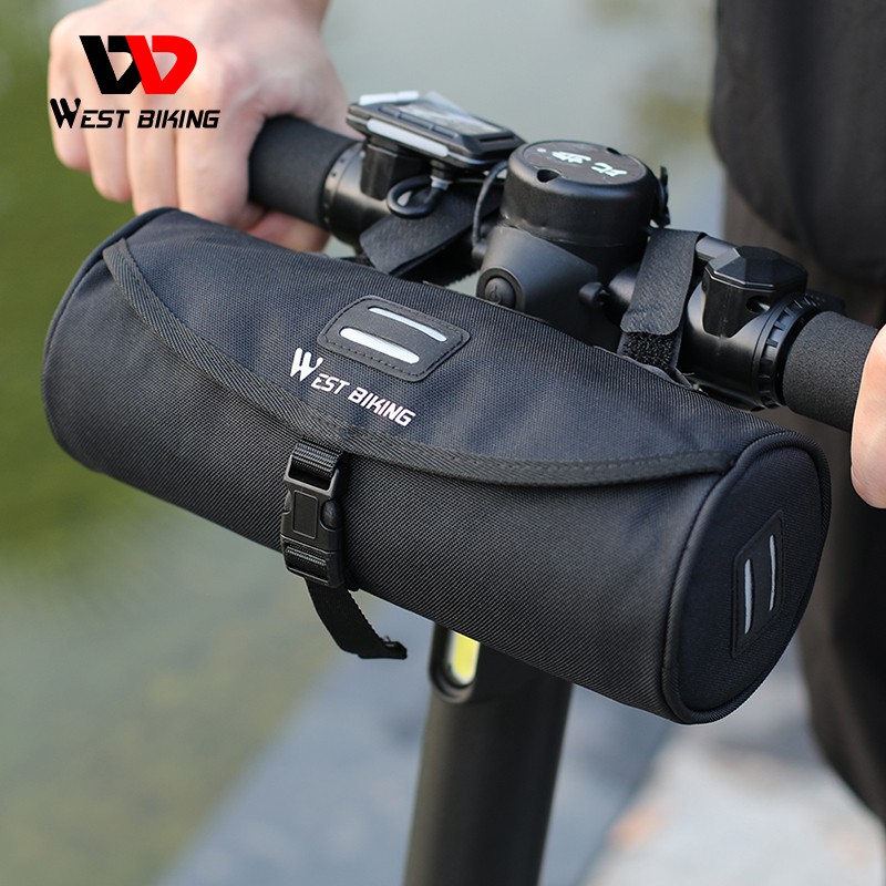 WEST BIKING Bicycle Waterproof Mountain Road Bike Handlebar Bag Front Frame Trunk Pannier