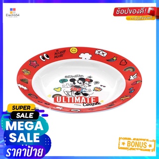 จานเมลามีนลึก 9 นิ้ว SUPERWARE MICKEY COUPLEMELAMINE DEEP PLATE SUPERWARE MICKEY COUPLE 9IN