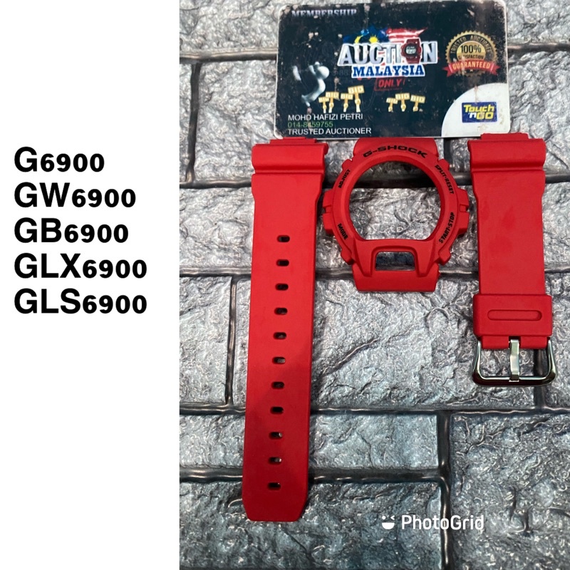 Merah Bnb สายนาฬิกาข้อมือ แบบหนา สีแดง สําหรับ G6900 GW6900 GB6900 GLX6900 GLS6900